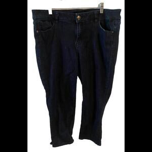 Venezia blue denim spandex stretch multi pockets Straight leg jeans 16